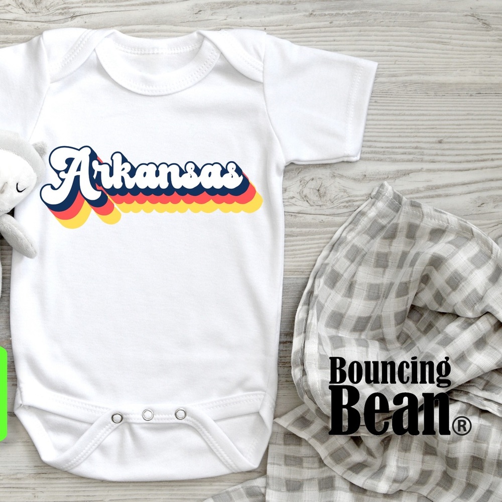 Arkansas baby onesie, Retro baby clothes, Baby clothing